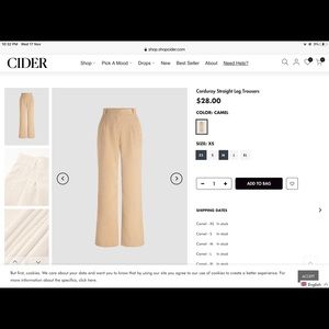 Corduroy Straight Leg Trousers